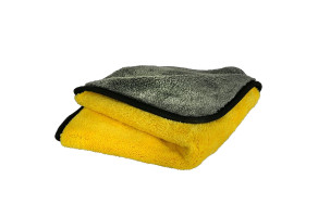 Микрофибровое полотенце Chemical Guys 2-Faced Soft Touch Microfiber Towel, 40 х 40 см Серо-желтое