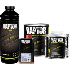 Захисне покриття підвищеної міцності (фарба) U-POL RAPTOR™ + ґрунт, 1 л Комплект Чорний