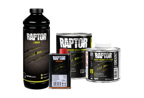 Захисне покриття підвищеної міцності (фарба) U-POL RAPTOR™ + ґрунт, 1 л Комплект Чорний