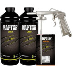 Захисне покриття підвищеної міцності (фарба) U-POL RAPTOR™ + пістолет, 2 л Комплект Чорний