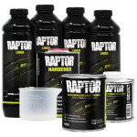 Захисне покриття підвищеної міцності (фарба) U-POL RAPTOR™ + ґрунт, 4 л Комплект Чорний