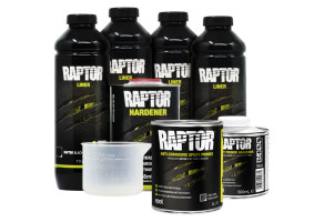 Захисне покриття підвищеної міцності (фарба) U-POL RAPTOR™ + ґрунт, 4 л Комплект Чорний