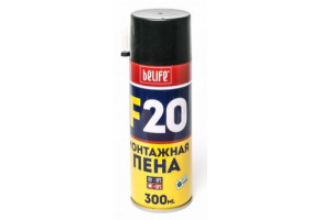 Піна монтажна F20 BeLife, 300 мл Білий Вихід - 20 л