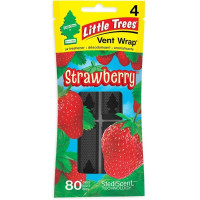 Ароматизатор автомобільний для вентиляційних отворів Little Trees, " Strawberry" (Полуниця), в упаковці 4 шт.