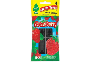 Ароматизатор автомобільний для вентиляційних отворів Little Trees, " Strawberry" (Полуниця), в упаковці 4 шт.