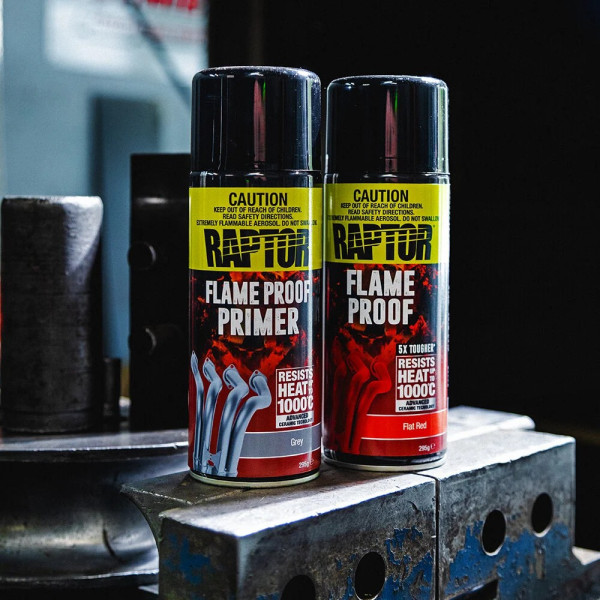Термостійкий лак підвищеної міцності до 1000 °C RAPTOR Flameproof, 361 мл Аерозоль