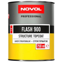 Емаль структурна для пластику Novol Flash 900, 750 мл Чорний