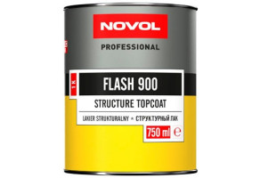 Емаль структурна для пластику Novol Flash 900, 750 мл Чорний