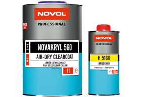Лак акриловий повітряний NOVOL Novakryl Air Dry 560 2:1 HS, 1 л + 500 мл Комплект