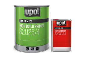 Грунт-наповнювач акриловий товстошаровий U-POL S2025 4:1 UHS, 4 л + 1 л Чорний