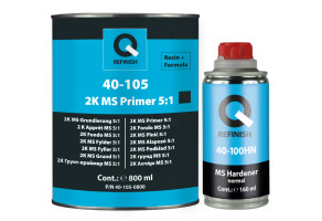 Грунт-наповнювач акриловий Q-Refinish 40-105 5:1 MS, 800 мл + 160 мл Комплект Чорний
