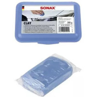 Синя глина для очищення лакофарбових поверхонь та скла SONAX Clay, 200 г