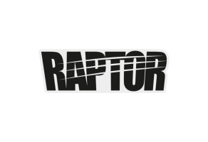 Наклейка на скло та кузов «RAPTOR Classic», 100 x 31 мм Чорний
