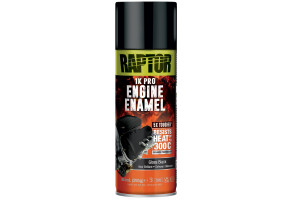 Покриття підвищеної міцності (фарба) для двигуна RAPTOR Engine Enamel, 363 мл Аерозоль Чорний Глянець