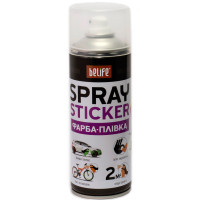 Рідка гума (фарба-плівка) BeLife Spray Sticker, 400 мл Аерозоль Прозорий