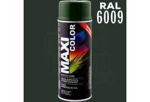 Фарба (емаль) універсальна Maxi Color, 400 мл Аерозоль Ялицевий зелений (RAL 6009)