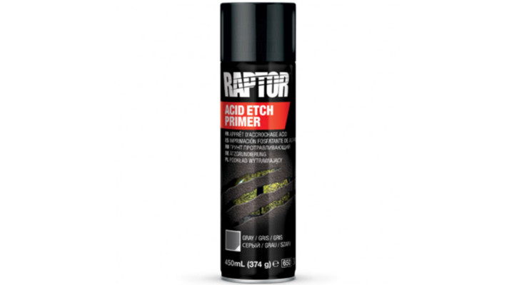 Грунт протравлюючий для голого металу U-POL RAPTOR™, 450 мл Аерозоль Сірий