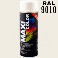 Фарба (емаль) універсальна Maxi Color, 400 мл Аерозоль Білий (RAL 9010)