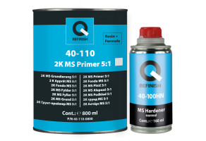 Грунт-наповнювач акриловий Q-Refinish 40-110 5:1 MS, 800 мл + 160 мл Комплект Білий