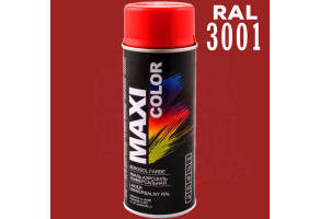 Фарба (емаль) універсальна Maxi Color, 400 мл Аерозоль Сигнальний червоний (RAL 3001)