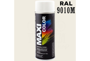 Фарба (емаль) універсальна Maxi Color, 400 мл Аерозоль Білий матовий (RAL 9010)