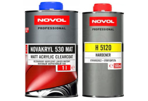 Лак акриловий матовий NOVOL Novakryl 530 Mat 2:1, 1 л + 500 мл Комплект