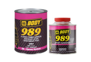 Грунт епоксидний HB BODY 989 4:1, 1 л + 250 мл Комплект Сірий