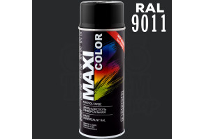 Фарба (емаль) універсальна Maxi Color, 400 мл Аерозоль Графітно-чорний (RAL 9011)
