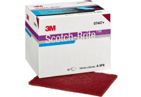 Матуючий лист 3M Scotch-Brite A-VFN, 158 х 224 мм Червоний (P320-P360)