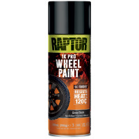 Покриття підвищеної міцності (фарба) для дисків U-POL RAPTOR Wheel Paint, 378 мл Аерозоль Чорний Глянець