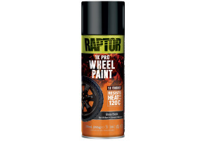 Покриття підвищеної міцності (фарба) для дисків U-POL RAPTOR Wheel Paint, 378 мл Аерозоль Чорний Глянець