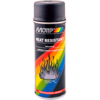 Фарба (емаль) термостійка до 800°С Motip Heat Resistant, 400 мл Аерозоль Чорний мат