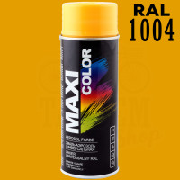 Фарба (емаль) універсальна Maxi Color, 400 мл Аерозоль Золотисто-жовтий (RAL 1004)