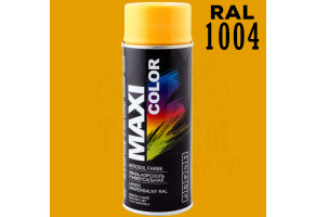 Фарба (емаль) універсальна Maxi Color, 400 мл Аерозоль Золотисто-жовтий (RAL 1004)