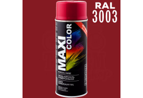 Фарба (емаль) універсальна Maxi Color, 400 мл Аерозоль Рубіново-червоний (RAL 3003)