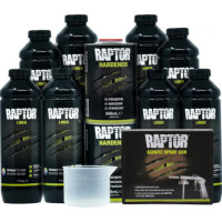 Захисне покриття підвищеної міцності (фарба) U-POL RAPTOR™ + пістолет, 8 л Комплект Тонований (під колір)