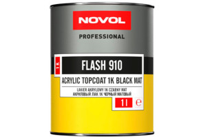 Фарба (емаль) однокомпонентна акрилова Novol Flash 910, 1 л Чорний мат