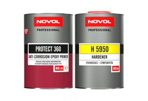 Грунт епоксидний антикорозійний Novol Protect 360 1:1, 800 мл + 800 мл Комплект Сірий
