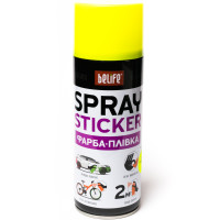 Рідка гума (фарба-плівка) BeLife Spray Sticker, 400 мл Аерозоль Жовтий