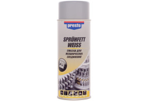 Мастило для механічних з'єднань Presto Sprühfett Weiss, 400 мл Аерозоль