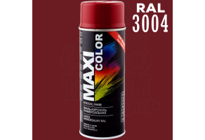 Фарба (емаль) універсальна Maxi Color, 400 мл Аерозоль Пурпурово-червоний (RAL 3004)