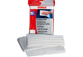 Екстрам'які серветки тканинні для фінішного полірування кузова SONAX Polishing Cloths, 15 шт Упаковка