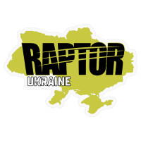 Наклейка на скло та кузов «RAPTOR Ukraine», 120 x 84 мм