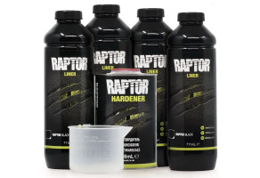 Захисне покриття підвищеної міцності (фарба) U-POL RAPTOR™, 4 л Комплект Чорний