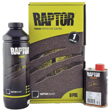 Захисне покриття підвищеної міцності (фарба) U-POL RAPTOR™, 1 л Комплект Чорний