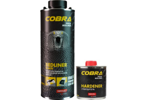 Захисне покриття підвищеної міцності (фарба) NOVOL COBRA Truck Bedliner, 600 мл + 200 мл Комплект Чорний