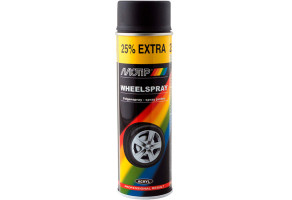Фарба (емаль) для дисків Motip Wheelspray, 500 мл Аерозоль Чорний мат