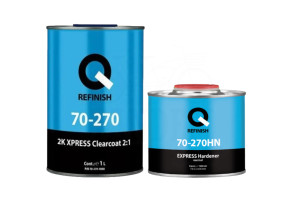 Лак акриловий швидкий Q-Refinish 70-270 2K EXPRESS 2:1, 1 л + 500 мл
