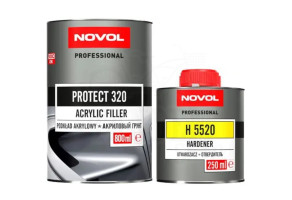 Грунт акриловий NOVOL Protect 320 4:1, 800 мл + 200 мл Комплект Чорний