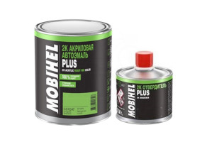 Автоемаль акрилова Mobihel Plus 6:1, 800 г + 140 г Комплект 299 Таксі жовтий